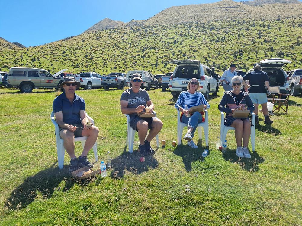 Enjoying lunch - Windwhistle School 4WD High Country Tour 2023
