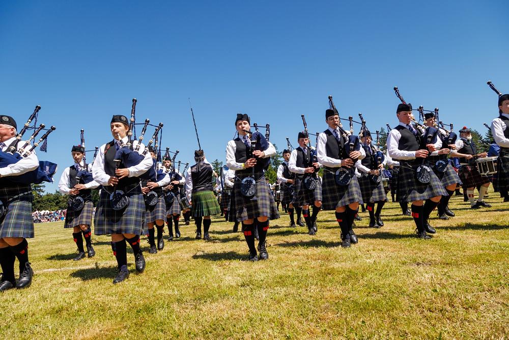 Massed Bands March Hororata Highland Games 2023